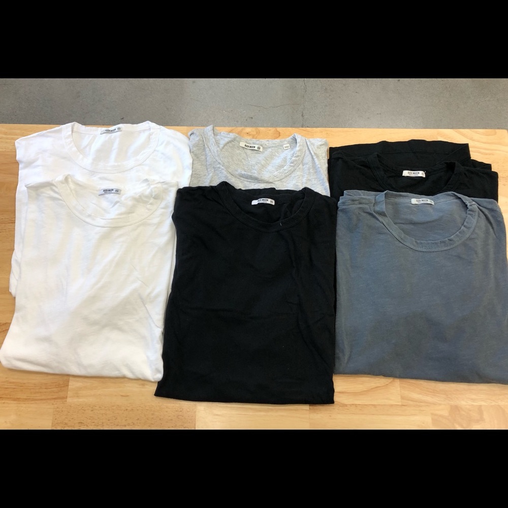 Buck Mason Lot of 6 Crewneck Short Sleeve T-Shirts